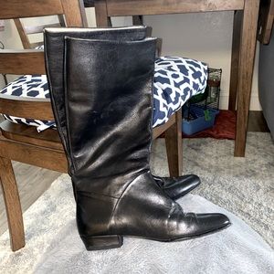 Tall leather boots